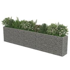 Vidaxl Visoka greda gabion pocinkano jeklo 450x50x100 cm