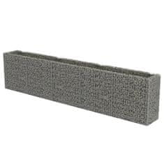 Greatstore Visoka greda gabion pocinkano jeklo 450x50x100 cm