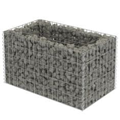 shumee Visoka greda gabion pocinkano jeklo 90x50x50 cm