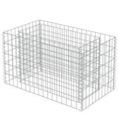 Vidaxl Visoka greda gabion pocinkano jeklo 90x50x50 cm