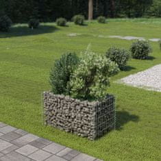 Vidaxl Visoka greda gabion pocinkano jeklo 90x50x50 cm