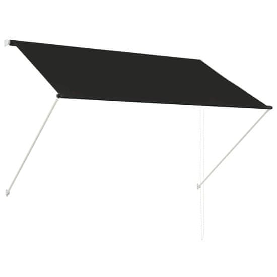 Greatstore Zložljiva tenda 200x150 cm antracit