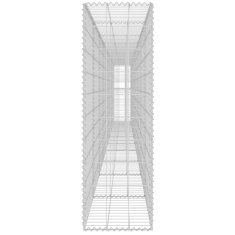 Vidaxl Gabionska stena s pokrovi iz pocinkanega jekla 600x30x100 cm