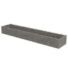 Vidaxl Visoka greda gabion pocinkano jeklo 450x90x50 cm