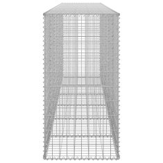 Vidaxl Gabionska stena s pokrovi iz pocinkanega jekla 300x50x100 cm