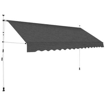 Vidaxl Ročno zložljiva tenda 400 cm antracitna