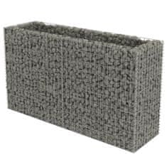 Vidaxl Visoka greda gabion pocinkano jeklo 180x50x100 cm