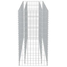 Vidaxl Visoka greda gabion pocinkano jeklo 180x50x100 cm