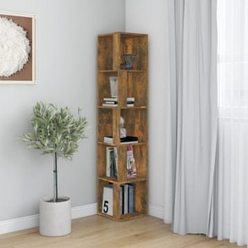 Vidaxl vidaXL Kotna omarica dimljen hrast 33x33x164,5 cm