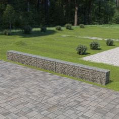 shumee vidaXL Gabionska stena s pokrovi iz pocinkanega jekla 600x30x50 cm