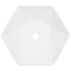 Vidaxl Umivalnik 40x36,5x12 cm keramičen bel