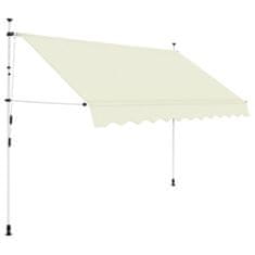 Vidaxl Ročno zložljiva tenda 300 cm krem