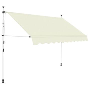 Vidaxl Ročno zložljiva tenda 300 cm krem