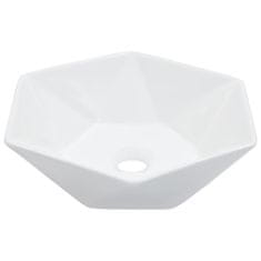 Vidaxl Umivalnik 40x36,5x12 cm keramičen bel
