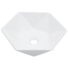 Vidaxl Umivalnik 40x36,5x12 cm keramičen bel