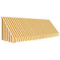Greatstore Bistro tenda 400x120 cm oranžna in bela