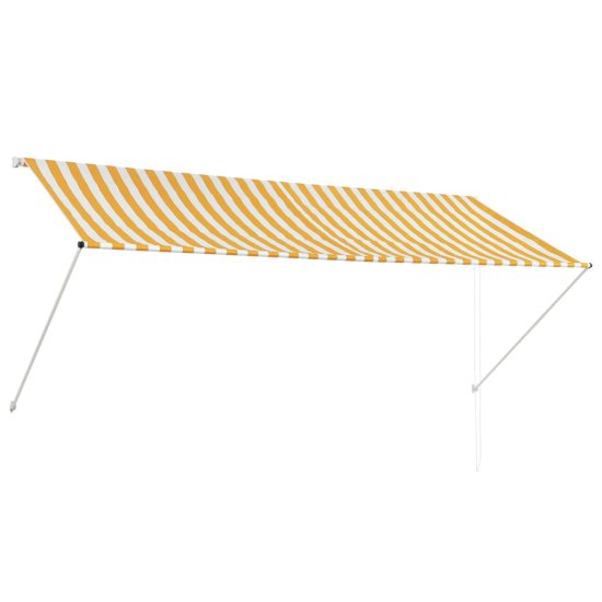 Vidaxl Zložljiva tenda 300x150 cm rumena in bela