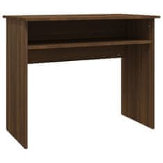 Vidaxl Pisalna miza rjav hrast 90x50x74 cm inženirski les