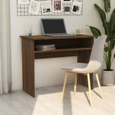 Vidaxl Pisalna miza rjav hrast 90x50x74 cm inženirski les