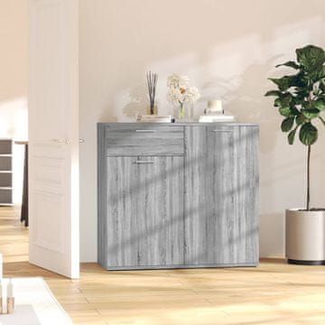 Vidaxl vidaXL Predalnik, siv hrast sonoma, 80x36x75 cm