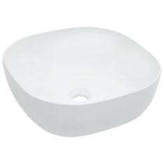 Vidaxl Umivalnik 42,5x42,5x14,5 cm keramičen bel