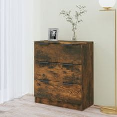 Vidaxl Komoda dimljeni hrast 60x30x70 cm konstruiran les