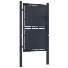 Vidaxl Vrtna vrata iz jekla 100x175 cm antracitna