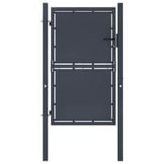 Vidaxl Vrtna vrata iz jekla 100x175 cm antracitna