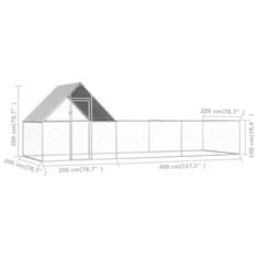 shumee Kokošnjak 6x2x2 m pocinkano jeklo