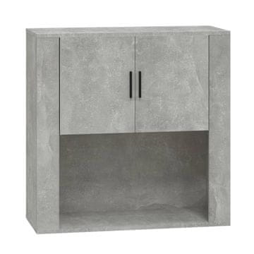 Vidaxl Stenska omarica betonsko siva 80x33x80 cm inženirski les