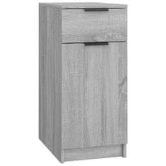 Vidaxl Omarica za pisalno mizo siva sonoma 33,5x50x75 cm konst. les