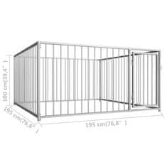 Vidaxl Zunanji pasji boks 200x200x100 cm