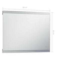 shumee Kopalniško LED stensko ogledalo s senzorjem na dotik 80x60 cm