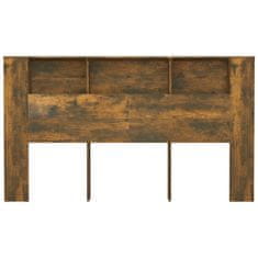 Vidaxl Vzglavna omarica dimljeni hrast 180x18,5x104,5 cm