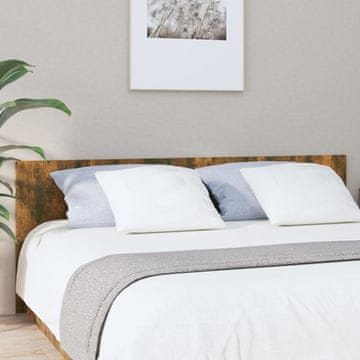 Vidaxl vidaXL Vzglavje postelje iz dimljenega hrasta 200x1,5x80 cm
