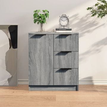Vidaxl vidaXL Omarica, siva sonoma hrastova, 60x30x70 cm, material na osnovi lesa