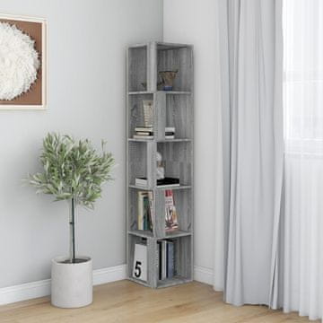 Vidaxl vidaXL Kotna omarica siva sonoma hrast 33x33x164,5 cm