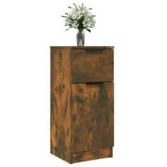 Vidaxl Komoda 2 kosa dimljeni hrast 30x30x70 cm konstruiran les
