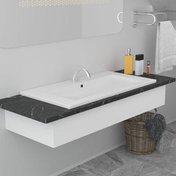 Vidaxl Vgradni umivalnik 81x39,5x18,5 cm keramičen bel