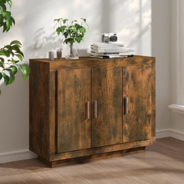 Vidaxl vidaXL Omarica dimljen hrast 92x35x75 cm Material na osnovi lesa