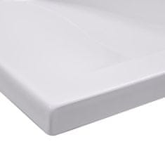 Vidaxl Vgradni umivalnik 101x39,5x18,5 cm keramičen bel