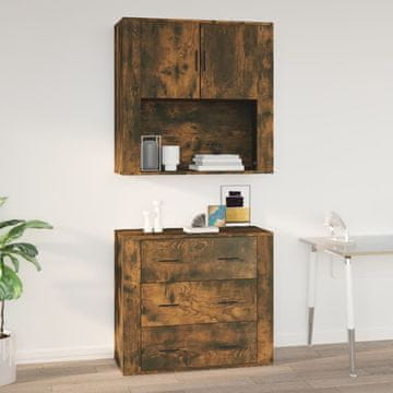 Vidaxl vidaXL Stenska omarica dimljen hrast 80x33x80 cm