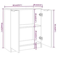 Vidaxl Omara, sonoma sivi hrast, 60x30x70 cm, material na osnovi lesa