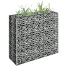 Vidaxl Visoka greda gabion pocinkano jeklo 90x30x90 cm