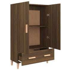 Vidaxl Visoka omarica rjavi hrast 70x31x115 cm konstruiran les