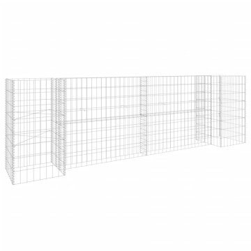 Vidaxl Korito za rastline gabion H-oblike jeklo 260x40x80 cm