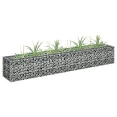 Vidaxl Visoka greda gabion pocinkano jeklo 180x30x30 cm