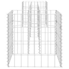 Vidaxl Korito za rastline gabion H-oblike jeklo 260x40x40 cm