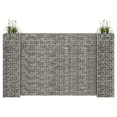 shumee Korito za rastline gabion H-oblike jeklo 260x40x150 cm