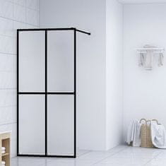 Vidaxl Steklena pregrada za tuš mlečno kaljeno steklo 80x195 cm